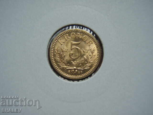 Δημοπρασία 5 Kronor 1901 Σουηδία (5 kroni Shvetsiya) - AU/Unc (zlato)