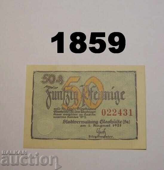 Glashutte 50 pfennig 1921 Germania