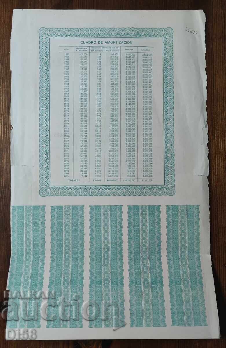 Παλαιό Ομόλογο Ισπανίας 500 Πεσέτες 1949 με τιμή € 12.78 | 25.00 BGN