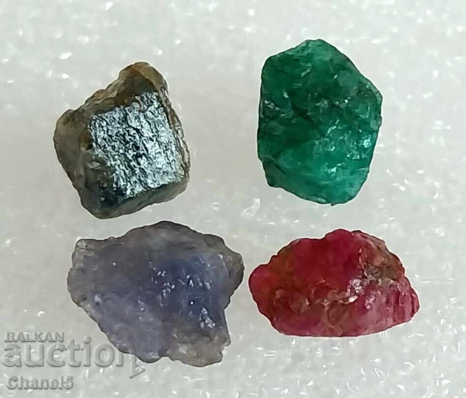 ЕСТЕСТВЕНИ РУБИН, САПФИР, СМАРАГД И ТАНЗАНИТ- 22.40 кт (326) с цена € 18.41 | 36.01 лв.