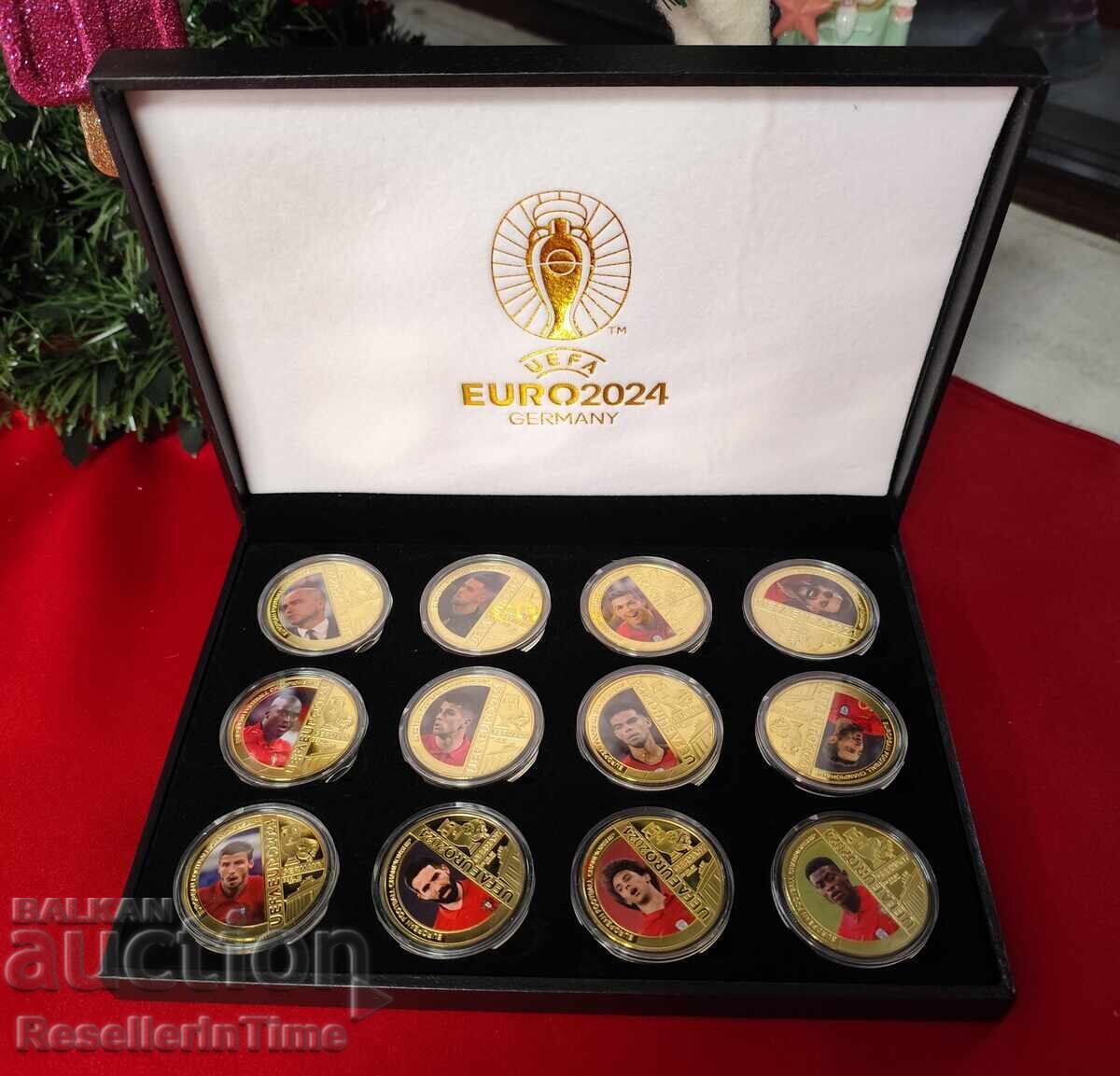 Euro 2024 Germany Λοτ από 12 πλακέτες με ποδοσφαιριστές, σε κουτί