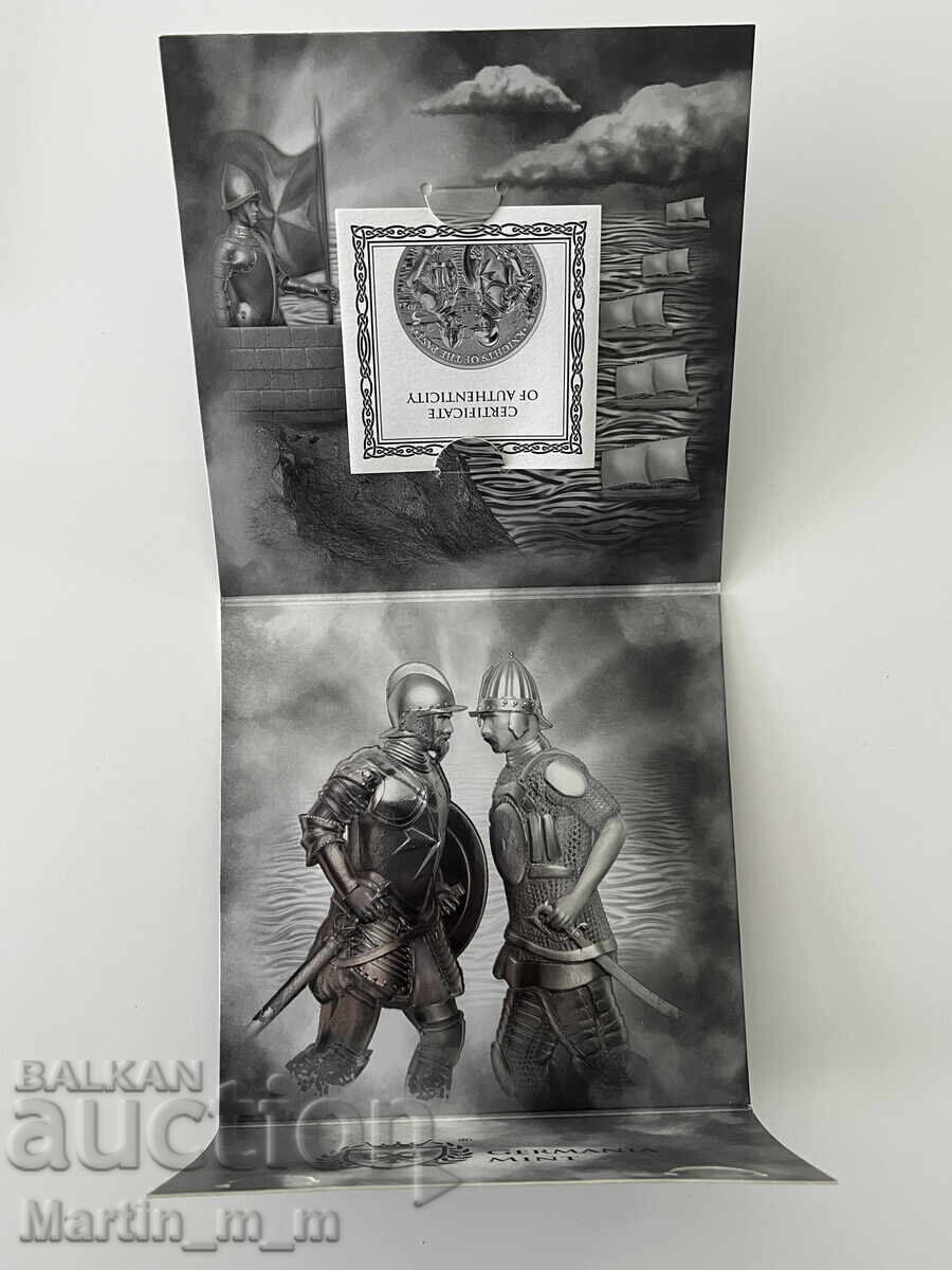 Δημοπρασία Ασημένιο επενδυτικό νόμισμα, Ιππότες του παρελθόντος (Μάλτα) Δημοπρασία Ασημένιο επενδυτικό νόμισμα, Ιππότες του παρελθόντος (Μάλτα)