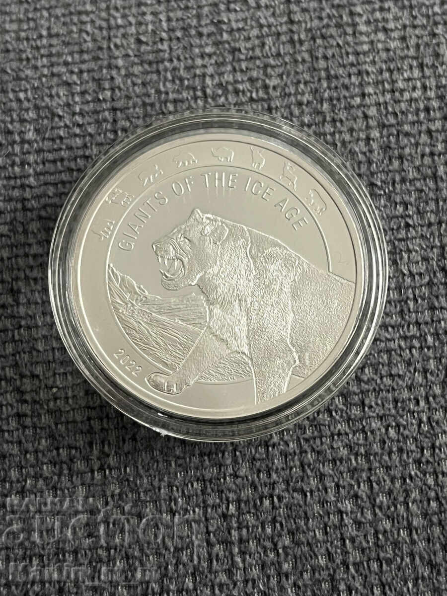 1 oz. (31.1g) Coin, Saber-Toothed Tiger, Ice Age with price € 94.59 | 185.00 BGN