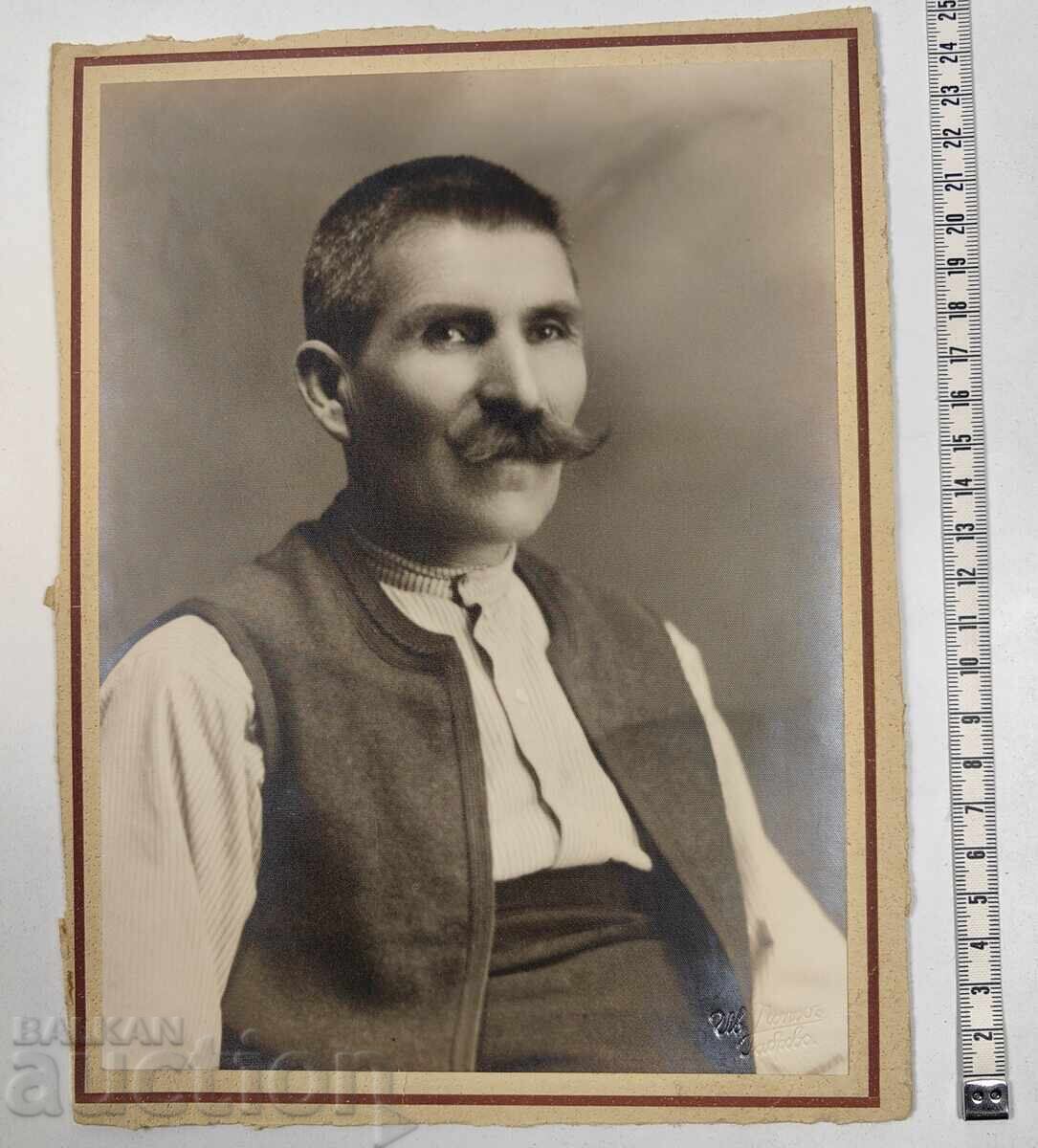 FOTOGRAFIE VECHE CARTON PORTRET COSTUM POPULAR