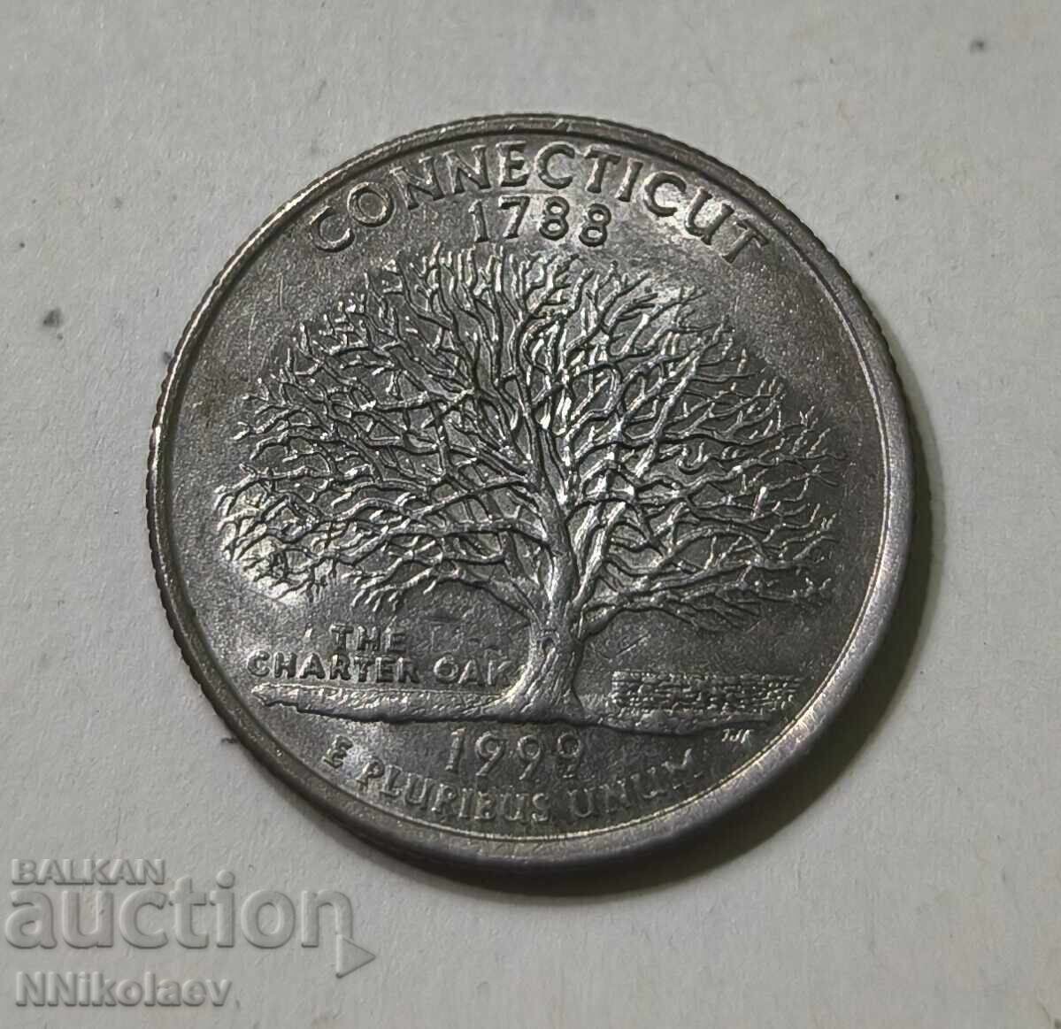ΗΠΑ ¼ Δολάριο 1999 Κονέκτικατ - Σειρά "50 Πολιτείες" με τιμή € 1.53 | 2.99 BGN
