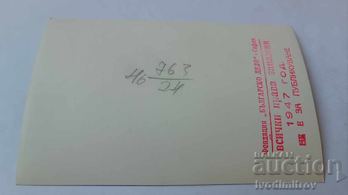 Auction  Photo of Vulko Chervenkov with a delegation in front of a lake, 1947