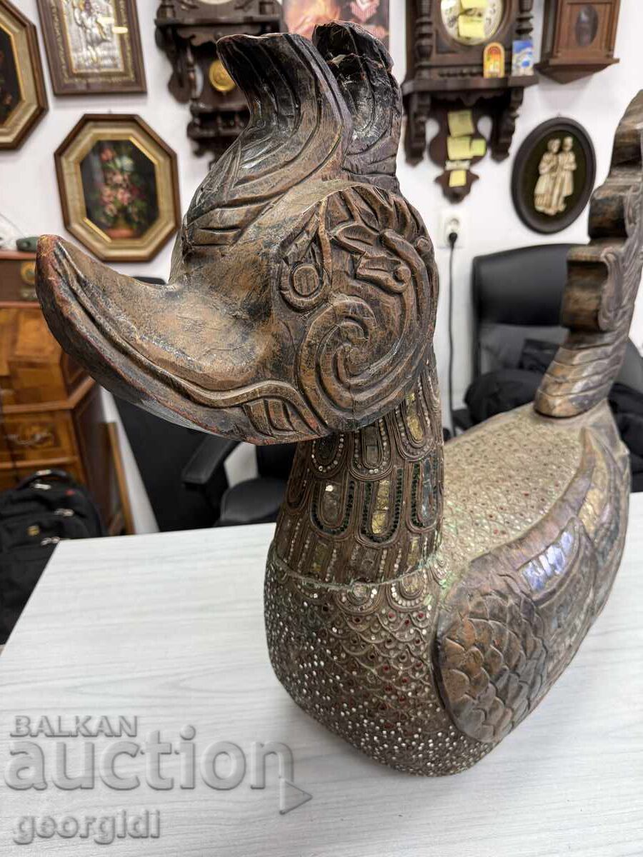 Licitație Sculptură din lemn / figură sculptată în lemn a păsării Hinta nr. 7782 Licitație Sculptură din lemn / figură sculptată în lemn a păsării Hinta nr. 7782