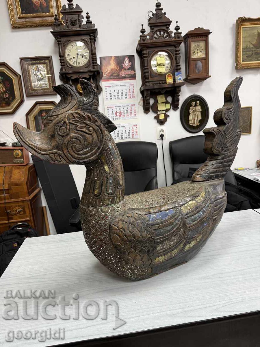 Sculptură din lemn / figură sculptată în lemn a păsării Hinta nr. 7782 Sculptură din lemn / figură sculptată în lemn a păsării Hinta nr. 7782