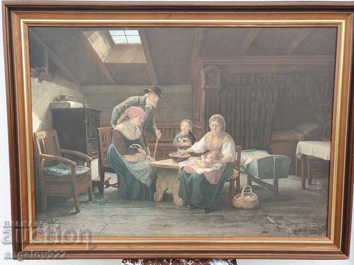 Аукцион Голяма картина репродукция върху платно!!!