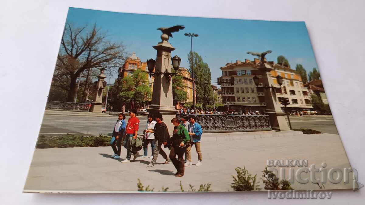 Cartolină poștală Sofia Podul Vulturilor 1989