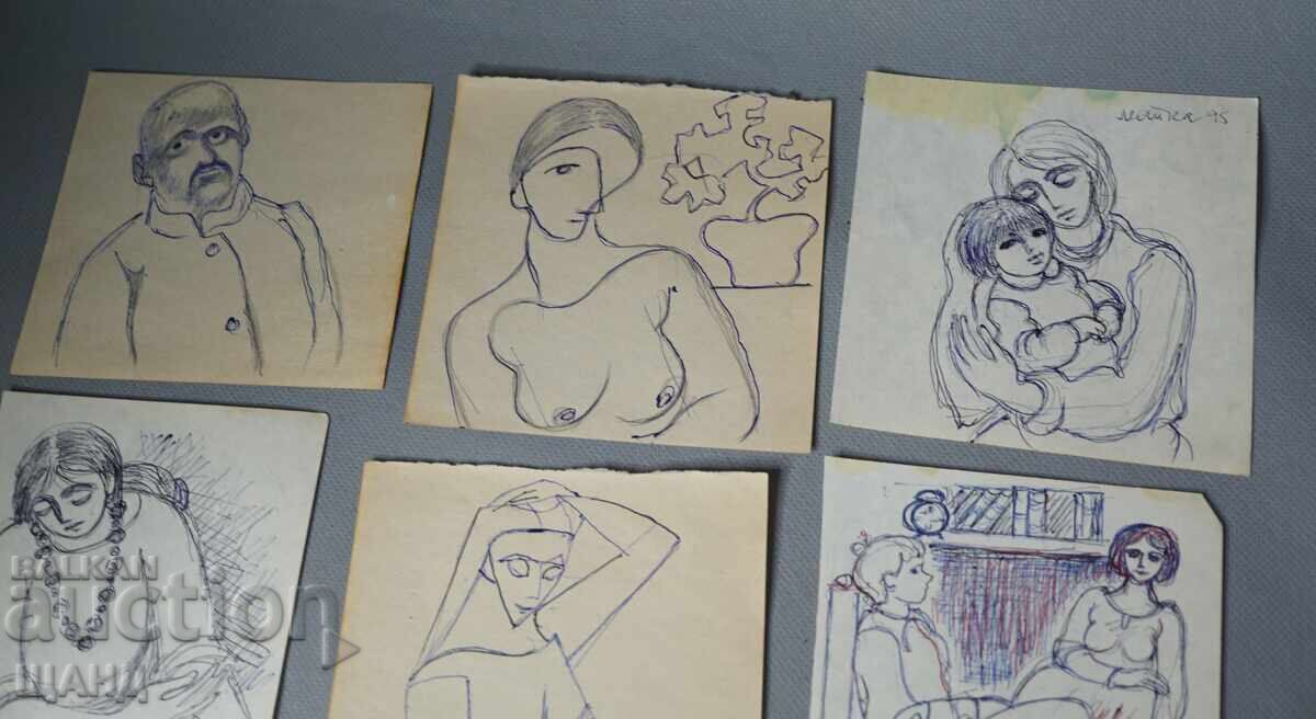 Lot 9 Old Master Drawings Portraits, Erotica with price € 2.74 | 5.36 BGN