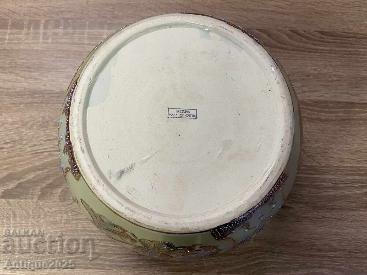 Antique Satsuma ceramic vase, China, export production - 7