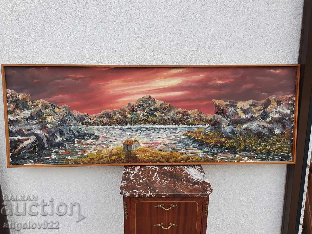 Pictură în ulei originală mare pe pânză!!! cu preț € 0.01 | 0.02 BGN