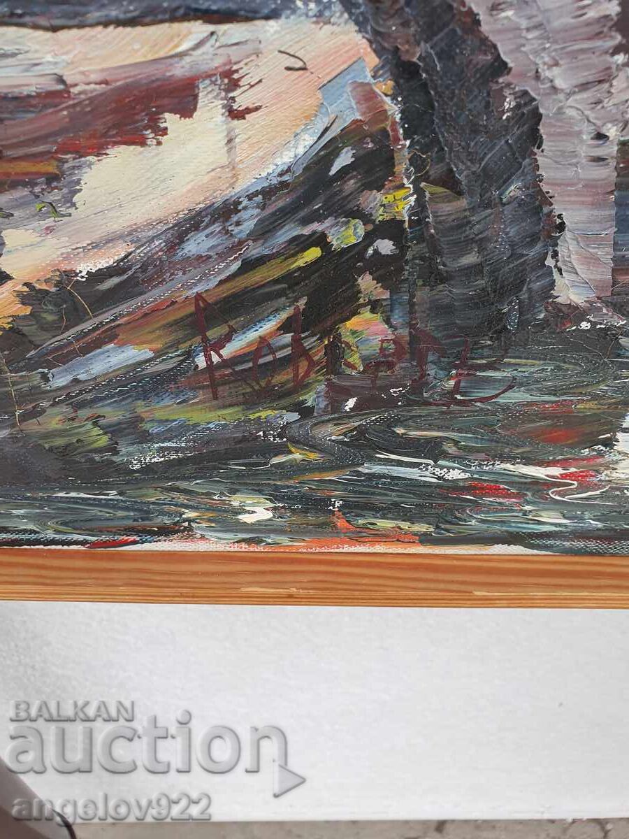 Pictură în ulei originală mare pe pânză!!! - 6