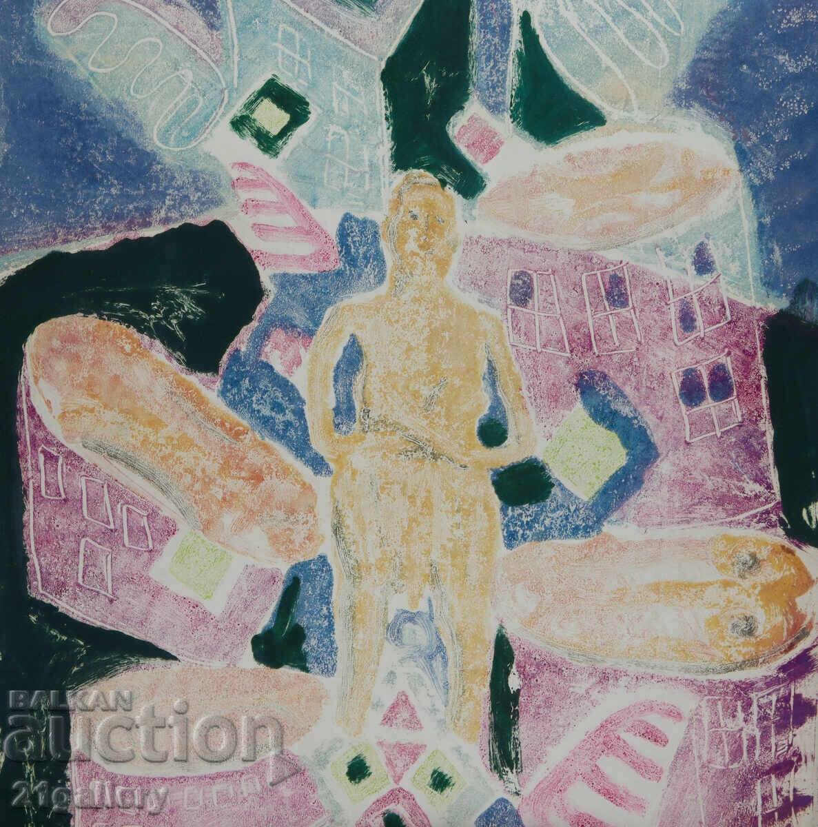 Παράδοση Κίριλ Νεντιάλκοφ (1940 – 2023) γραφικά, αφηρημένη σύνθεση