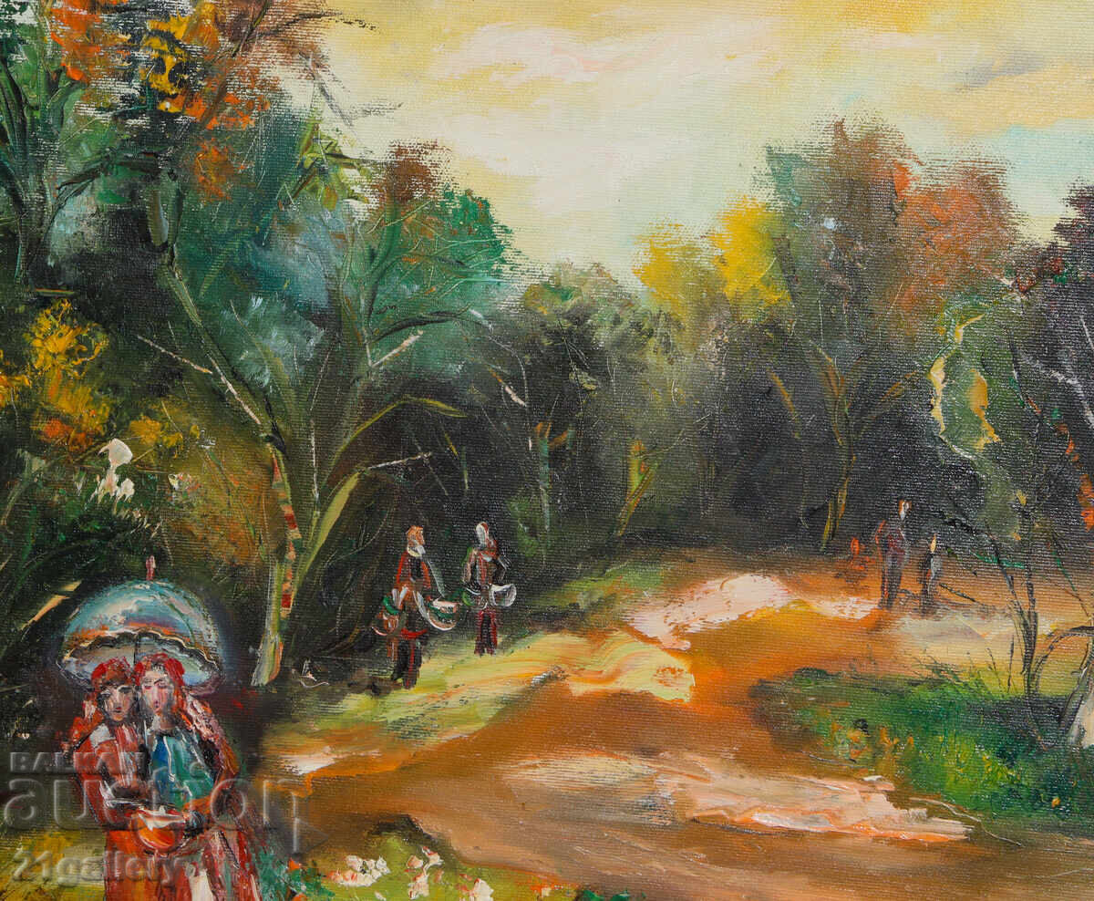 Съвременна картина Маслени бои пейзаж - 5