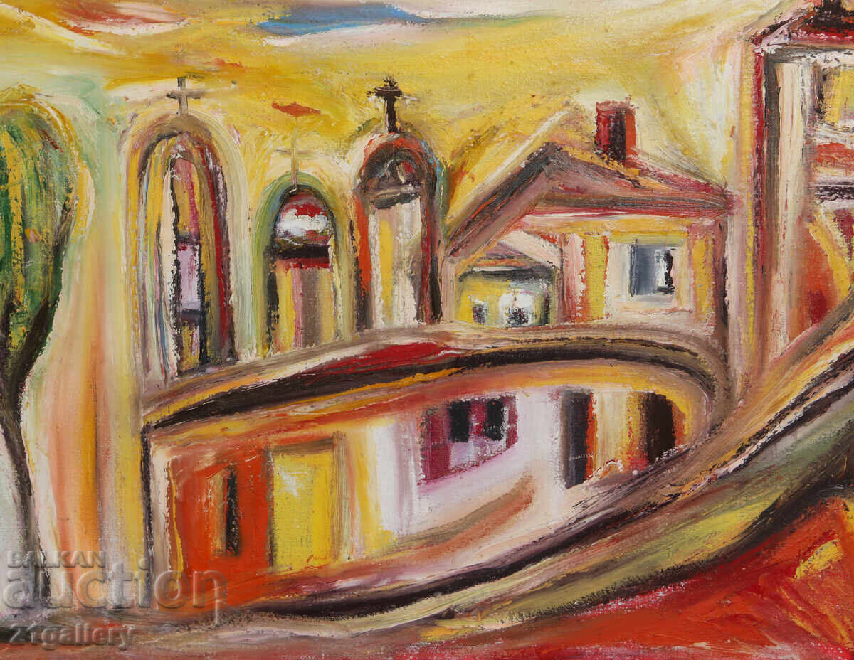 Valentine Radenovski Oil Painting Landscape from Koprivshtitsa - 5 Valentine Radenovski Oil Painting Landscape from Koprivshtitsa - 5