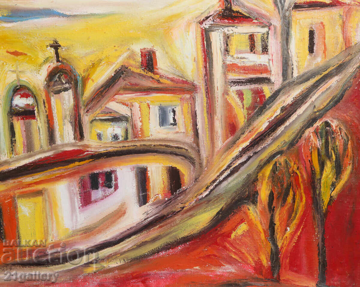 Valentine Radenovski Oil Painting Landscape from Koprivshtitsa - 6 Valentine Radenovski Oil Painting Landscape from Koprivshtitsa - 6