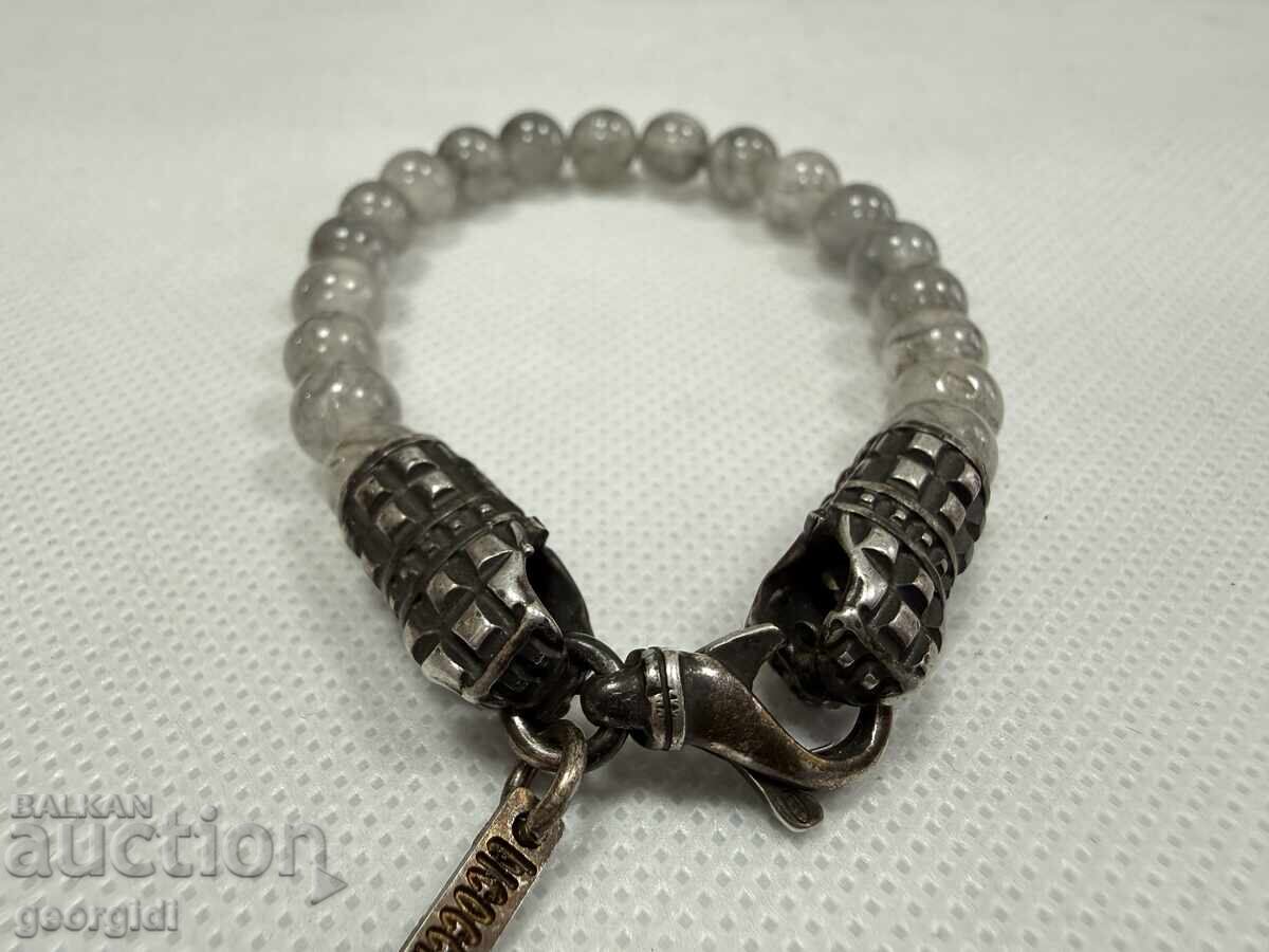 Ασημένιο βραχιόλι με τουρμαλίνη χαλαζία - Emanuele Bicocchi. Νο. 778 με τιμή € 107.37 | 210.00 BGN