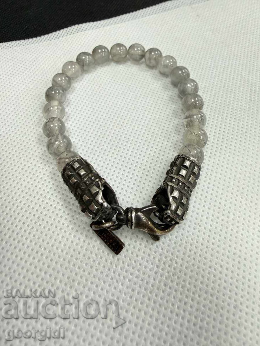 Ασημένιο βραχιόλι με τουρμαλίνη χαλαζία - Emanuele Bicocchi. Νο. 778 - 6