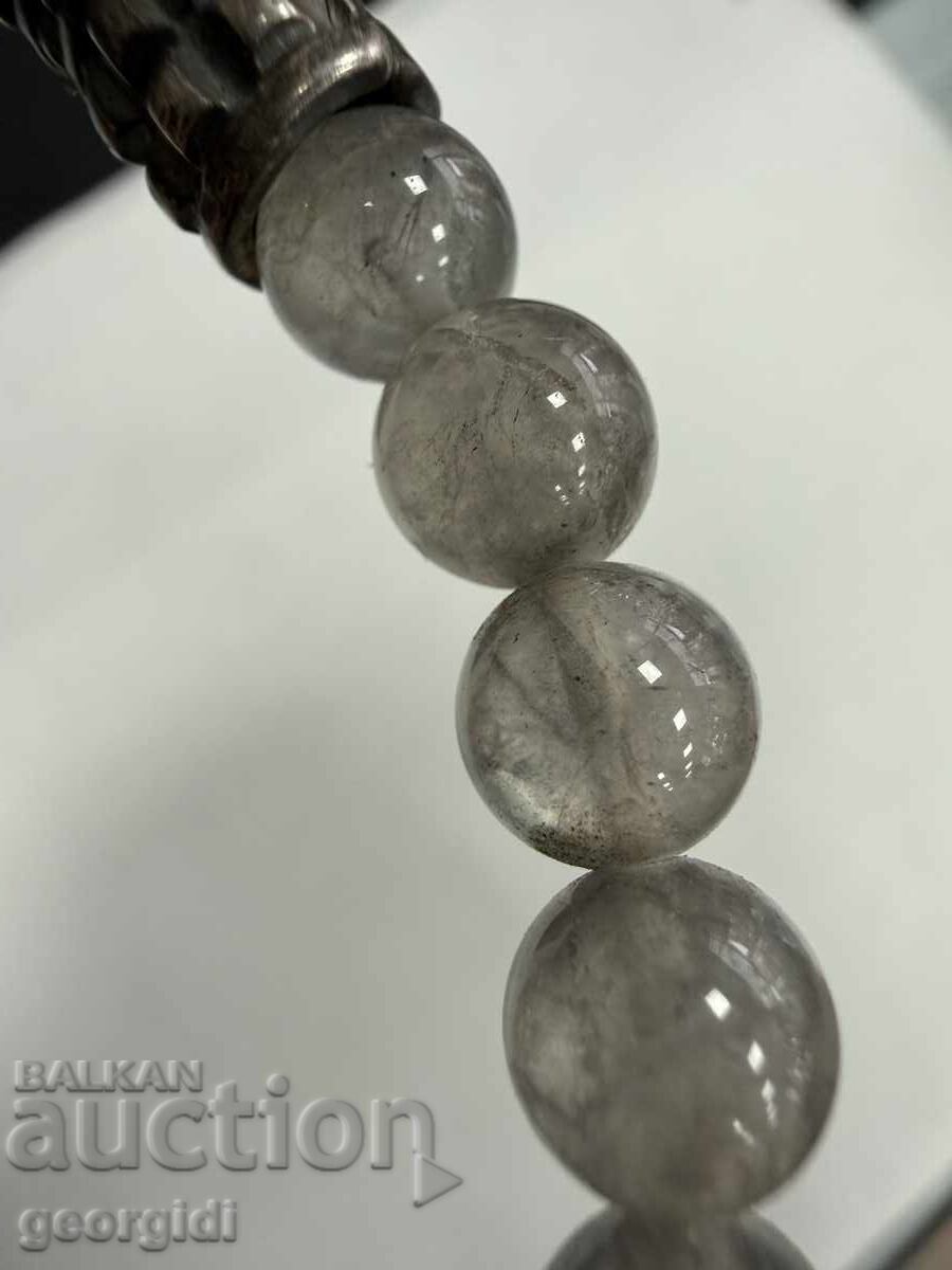 Ασημένιο βραχιόλι με τουρμαλίνη χαλαζία - Emanuele Bicocchi. Νο. 778 - 7