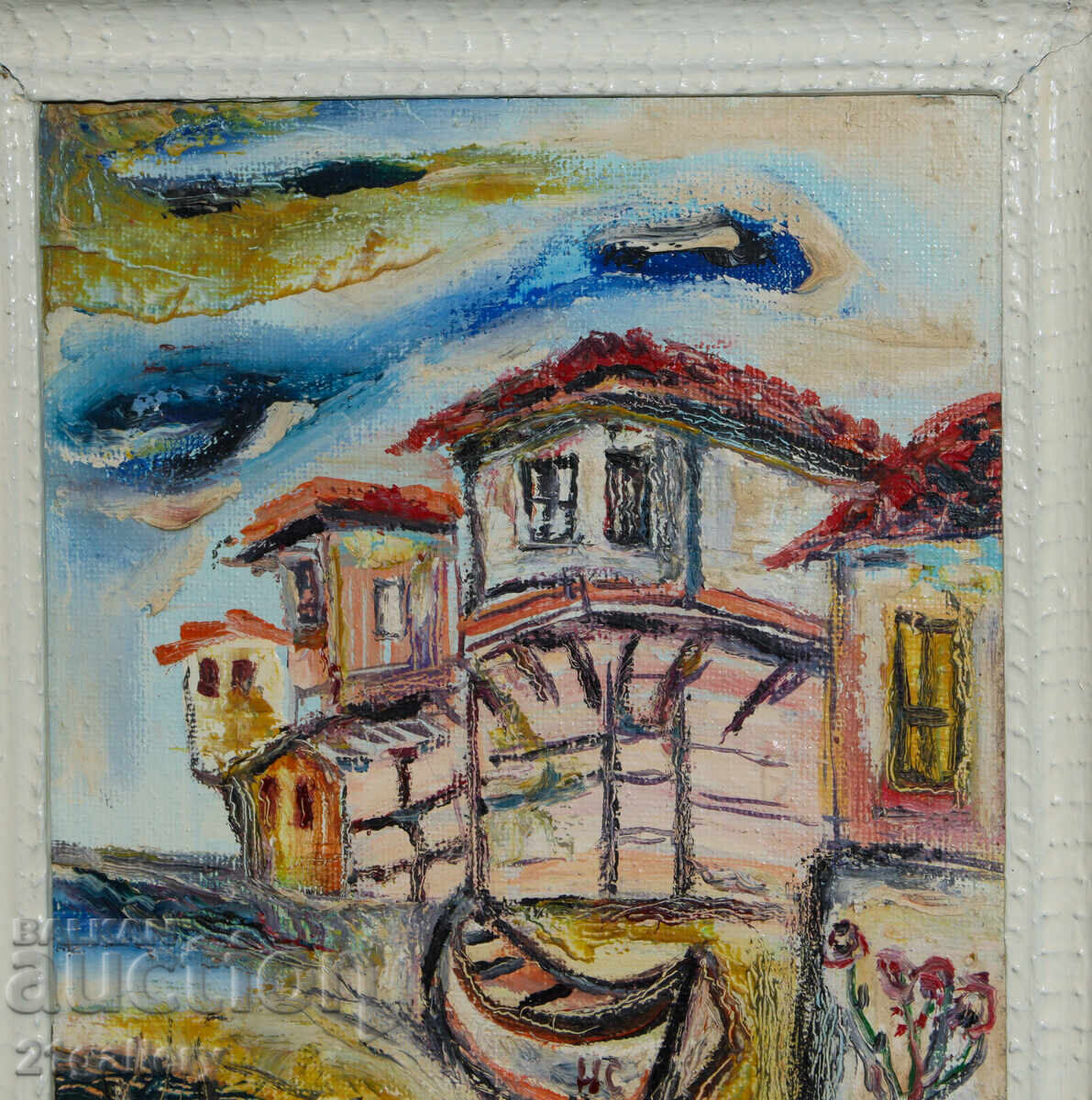 Παράδοση Valentin Radenovski Ελαιογραφία τοπίο από το Νεσέμπερ