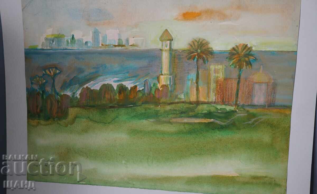 Old Master's drawing watercolor painting seascape with price € 2.74 | 5.36 BGN Old Master's drawing watercolor painting seascape with price € 2.74 | 5.36 BGN