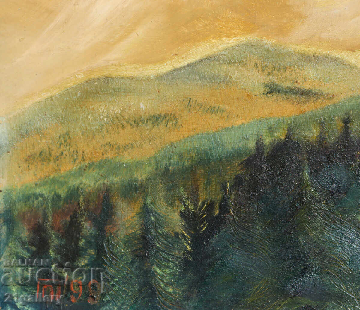 Peisaj montan, ulei pe pânză, semnat 1990 - 5