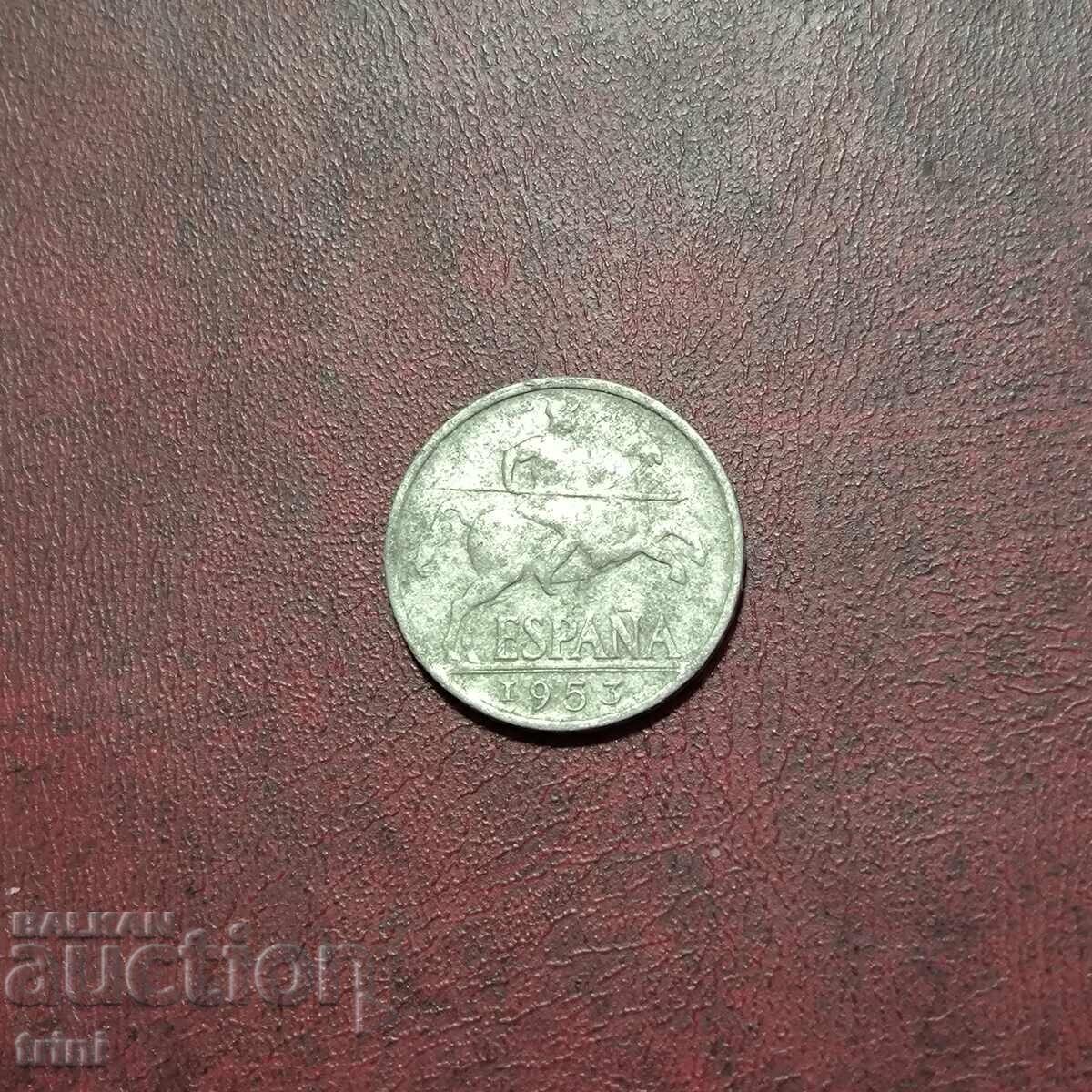 Испания 10 сентимос 1953 година