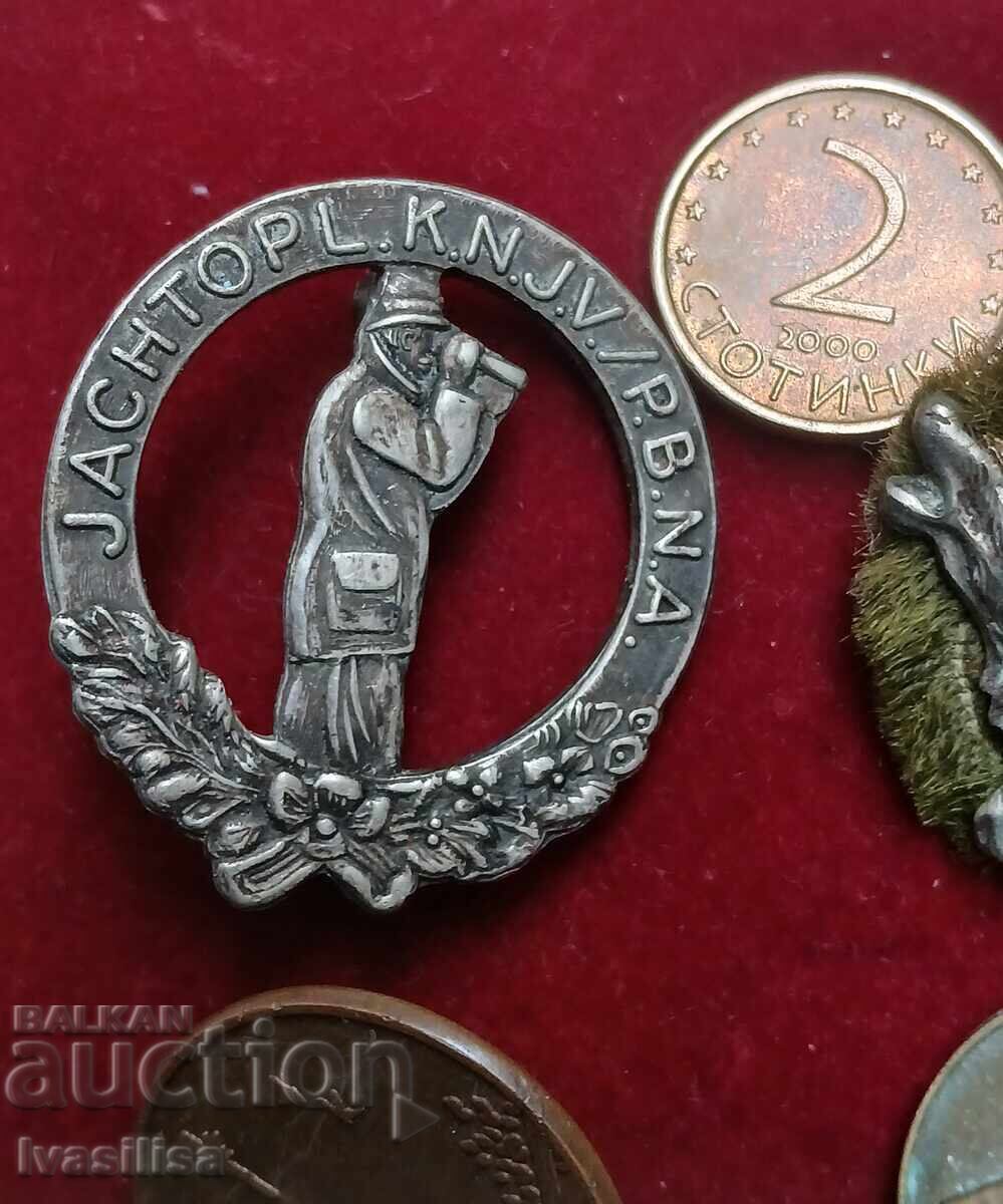 Old hunting badges, the first one is silver with price € 20.00 | 39.12 BGN Old hunting badges, the first one is silver with price € 20.00 | 39.12 BGN