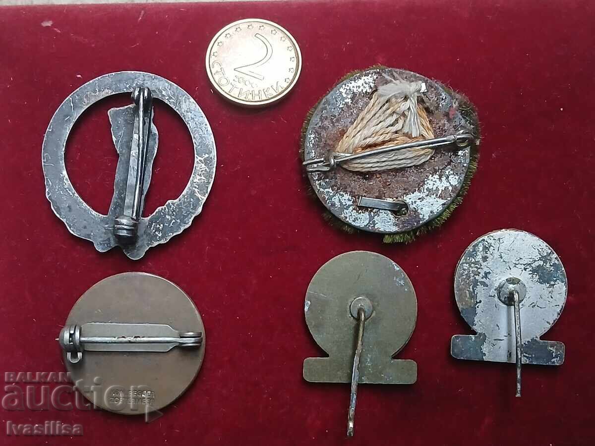 Old hunting badges, the first one is silver - 6 Old hunting badges, the first one is silver - 6