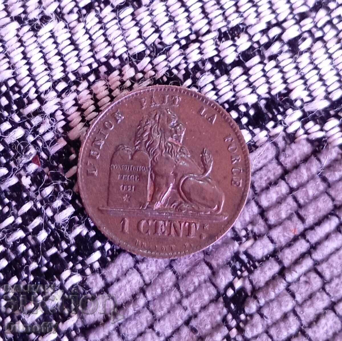 Доставка на 1 cent 1907 Белгия рядка Доставка на 1 cent 1907 Белгия рядка