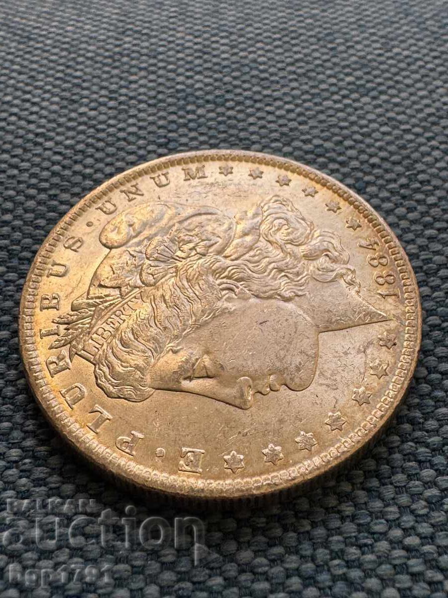 Аукцион 1 долар 1884-O САЩ UNC сребро