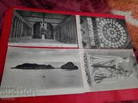 4 antique postcards France