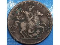 4 soldi 1814 Genoese Republic Italy silver