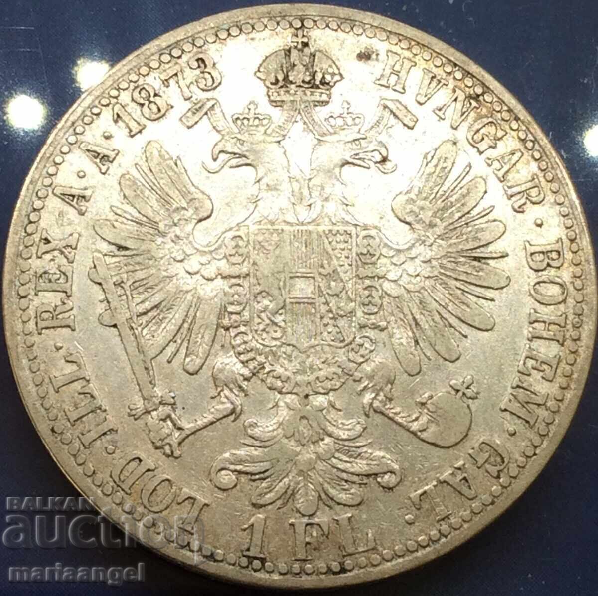 Delivery of Austria 1 Florin 1873 Franz Joseph silver - rare and expensive