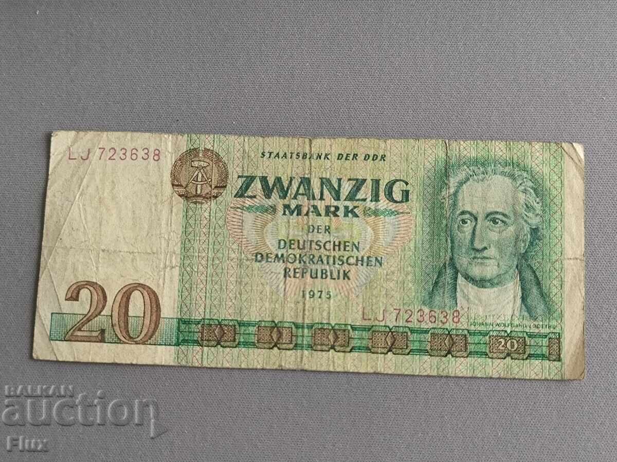 Τραπεζογραμμάτιο - Γερμανία - 20 μάρκα | 1975 Τραπεζογραμμάτιο - Γερμανία - 20 μάρκα | 1975
