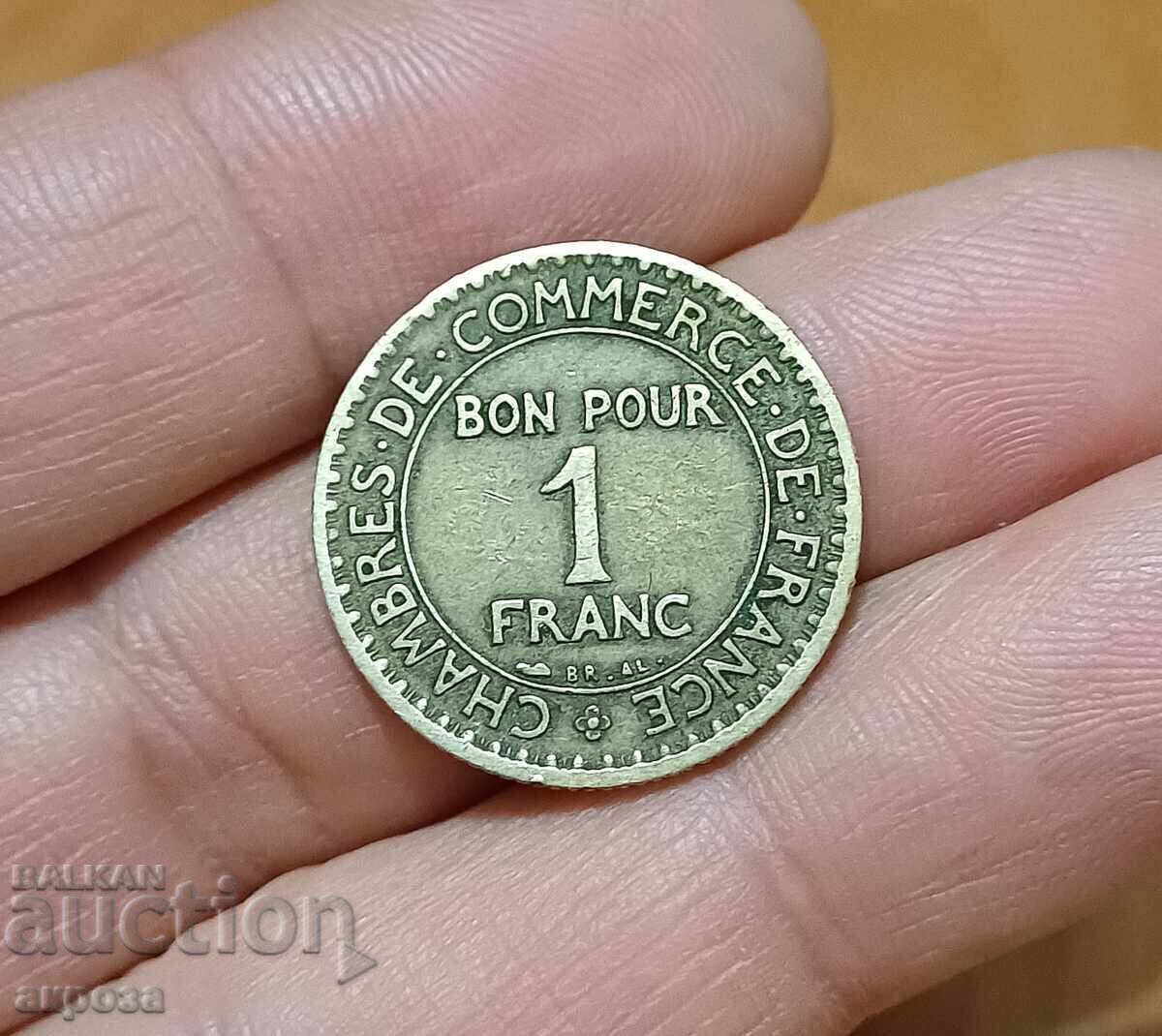 1 franc Franța 1923