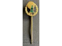 42424 Βουλγαρία σήμα έλατο φεγγάρι επιχρύσωμα σμάλτο