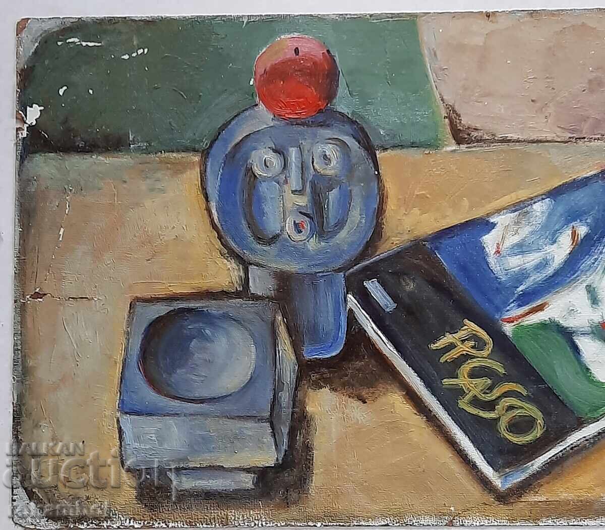 Стара картина рисувана с маслени бои върху картон. с цена € 2560.00 | 5006.92 лв.