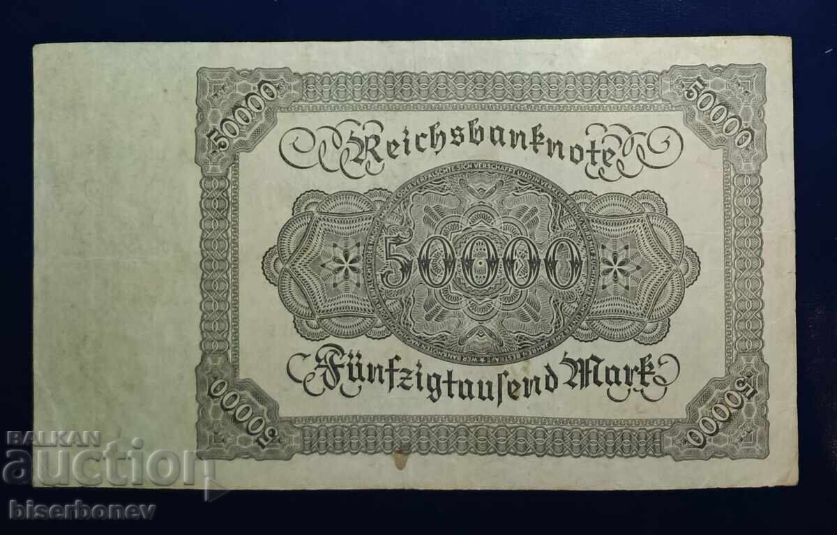 Germania, Germania, 50 000 mărci 1922, VF cu preț € 3.07 | 6.00 BGN