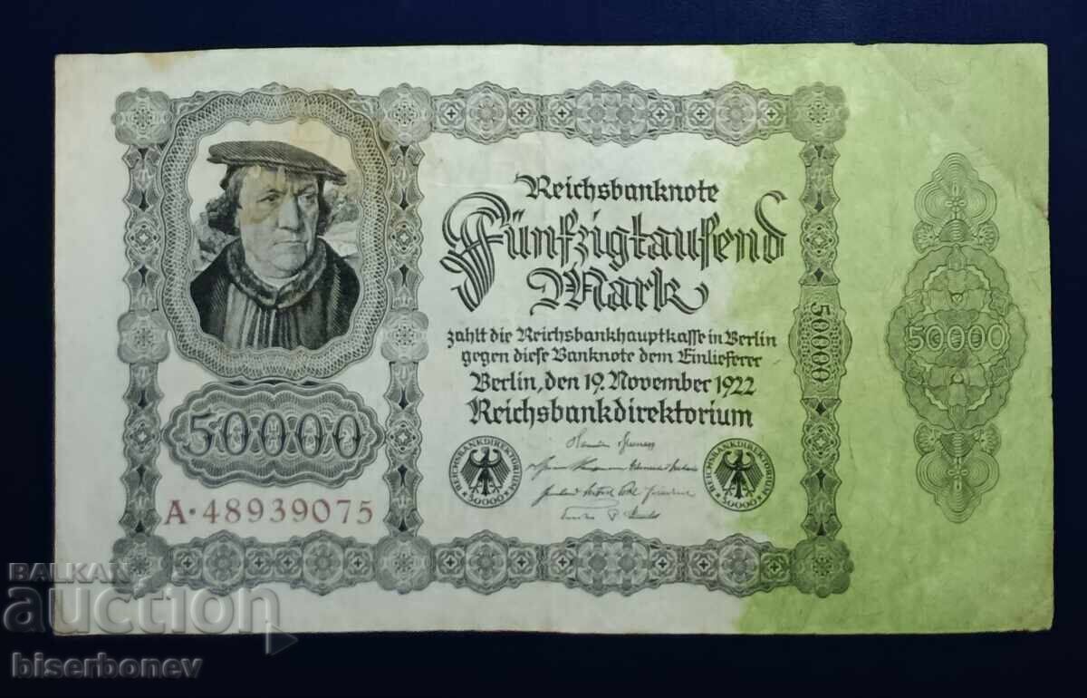 Germany, Germany, 50,000 Mark 1922, VF Germany, Germany, 50,000 Mark 1922, VF