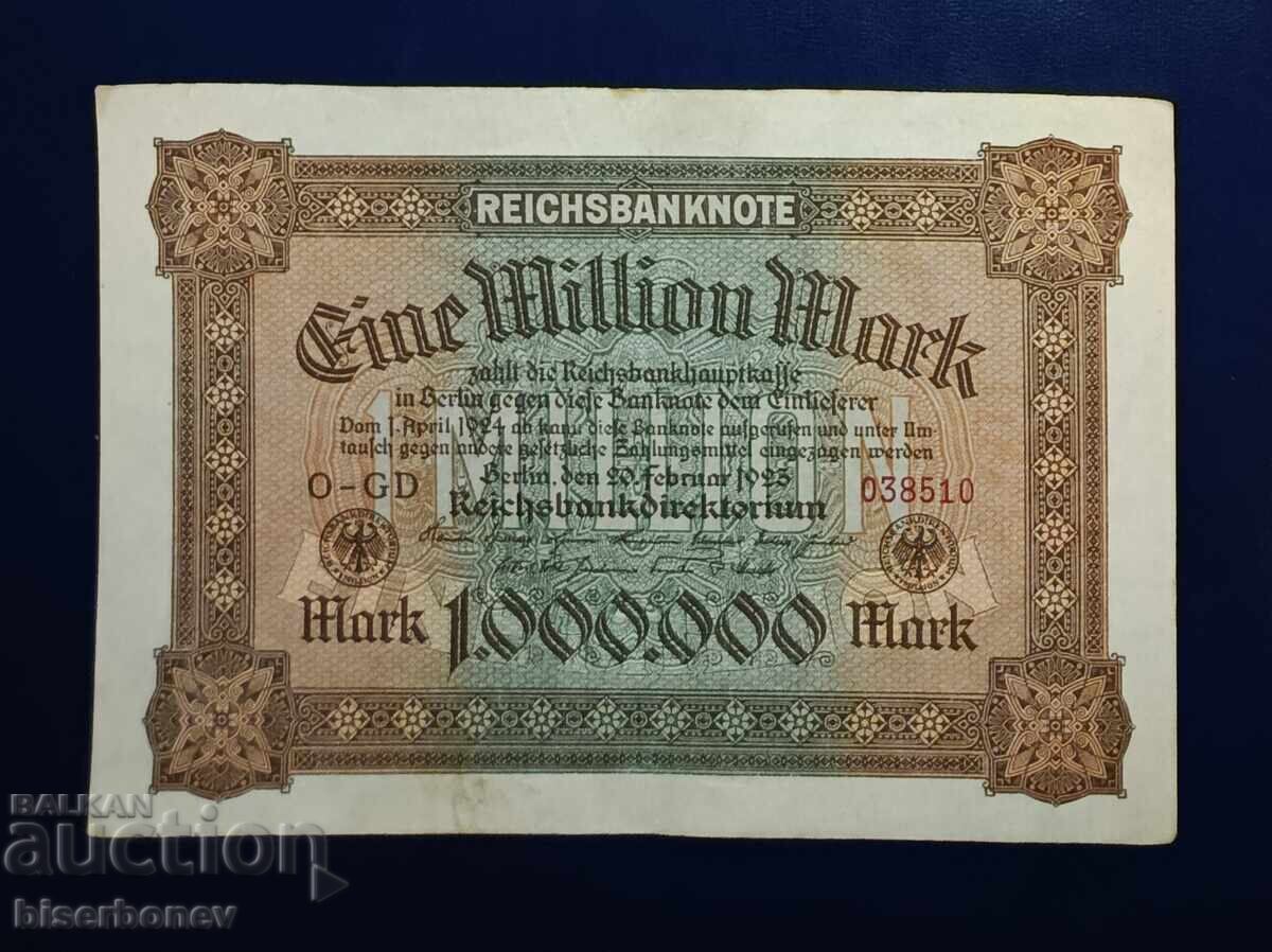 Germany, Germany, 1 Million Mark 1923, XF+