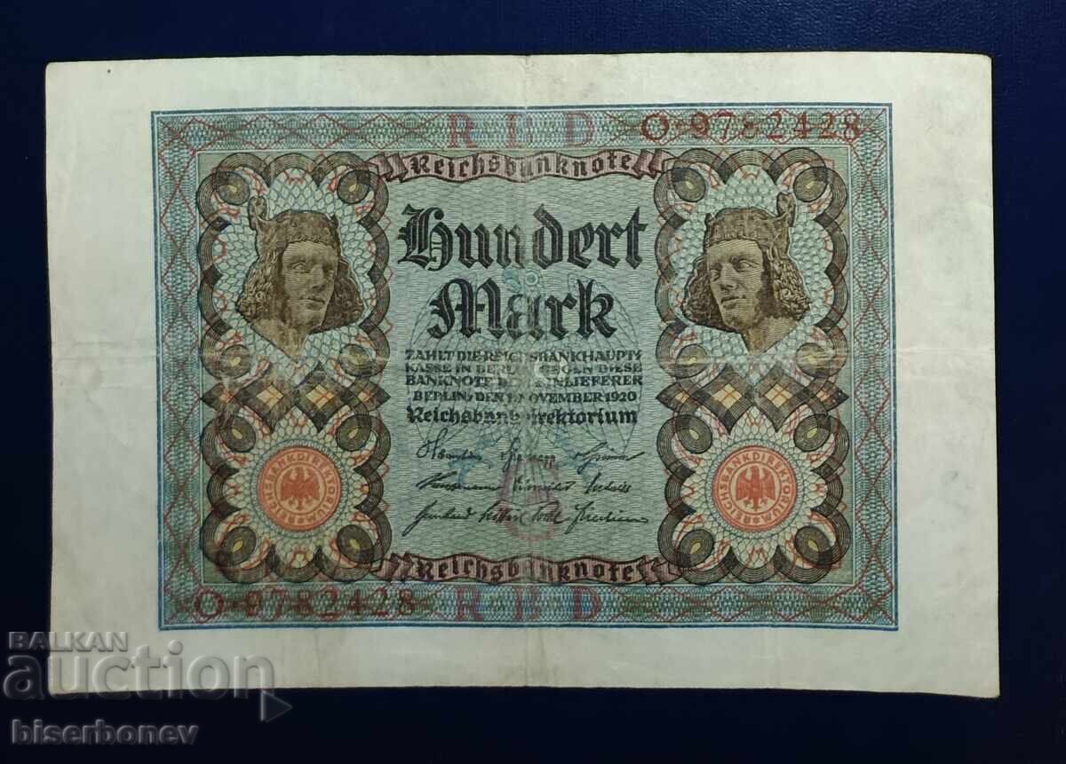 Germany, Germany, 100 Mark 1920, VF