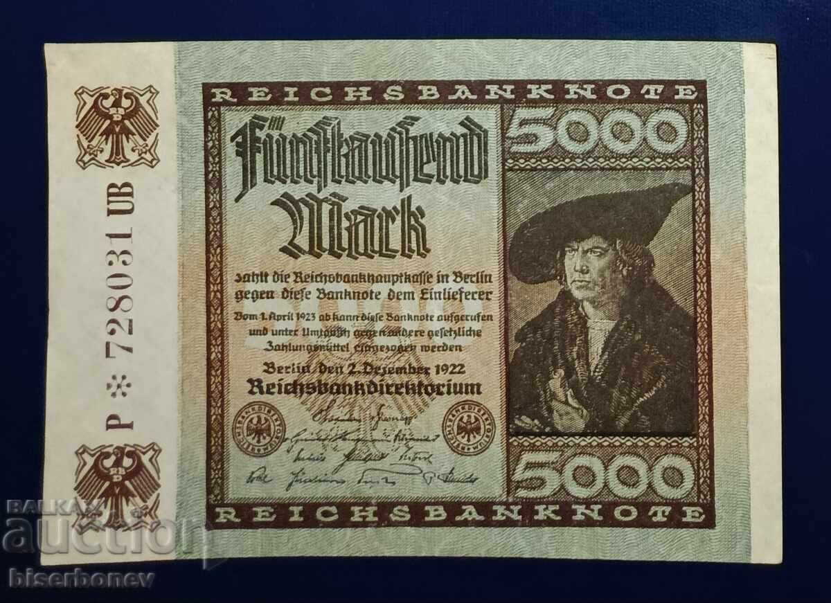 Germany, Germany, 5000 Mark 1922, XF