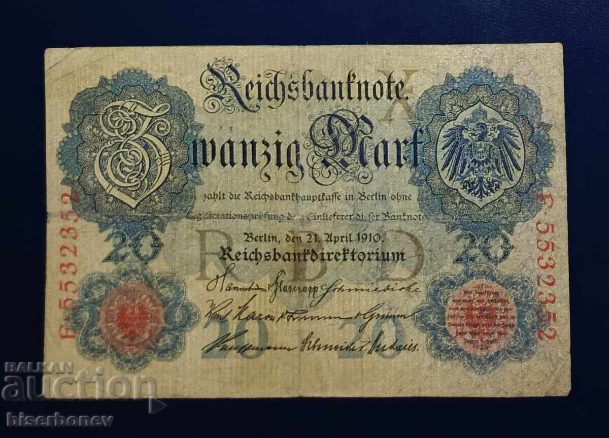 Germany, Germany, 20 Mark 1910, F/VF