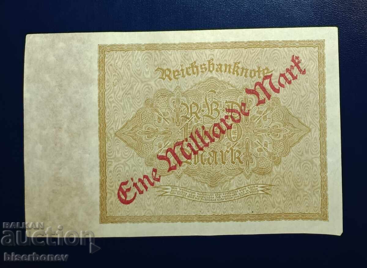 Germany, Германия, 1 милиард марки 1923 г, XF+ с цена € 4.09 | 8.00 лв.