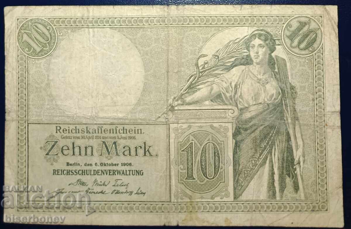 Γερμανία, Γερμανία, 10 μάρκα 1906, F+