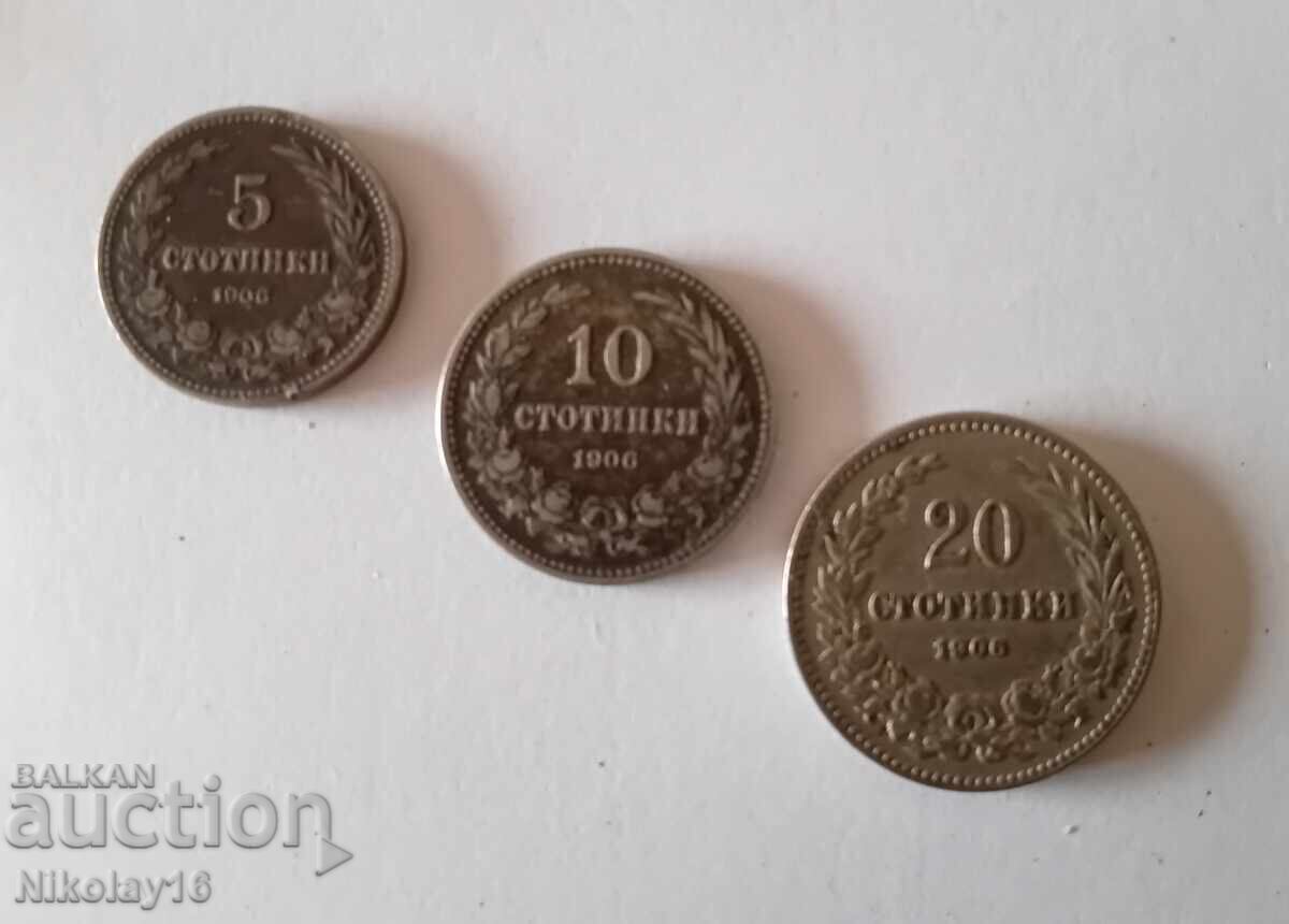 Licitație Lot 1906 de 5, 10 și 20 de stotinki Licitație Lot 1906 de 5, 10 și 20 de stotinki