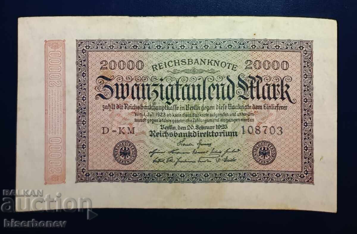 Germany, Germany, 20,000 Mark 1923, XF